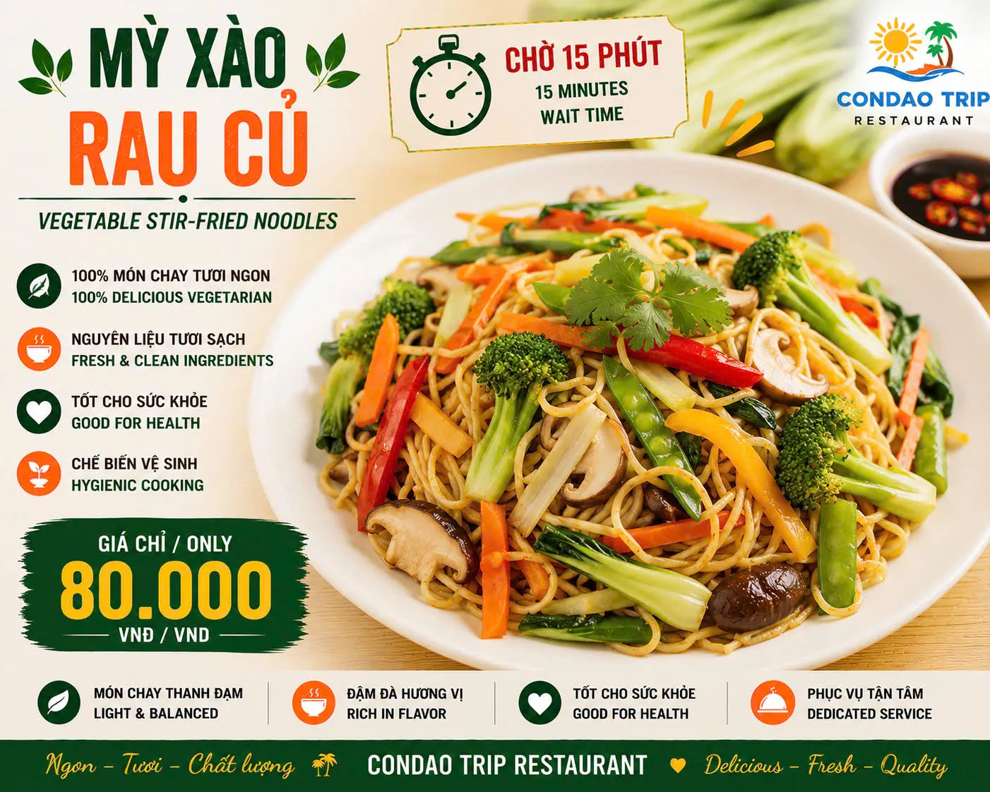 Mì xào rau củ